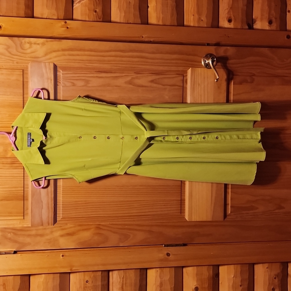 Sharagono women's dress, size 4, green, with pockets.